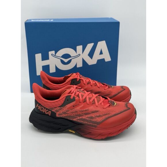 Hoka One Mens Speedgoat 5 GTX Fire Red Shoes New Size 8.5 FTHY - Picture 3 of 9